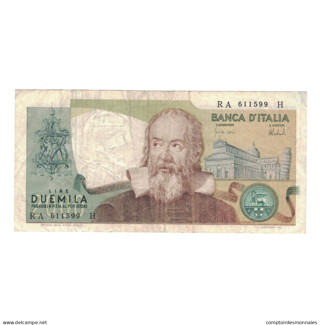 Billet, Italie, 2000 Lire, 1973, 1973-10-08, KM:103a, TTB - 2.000 Lire