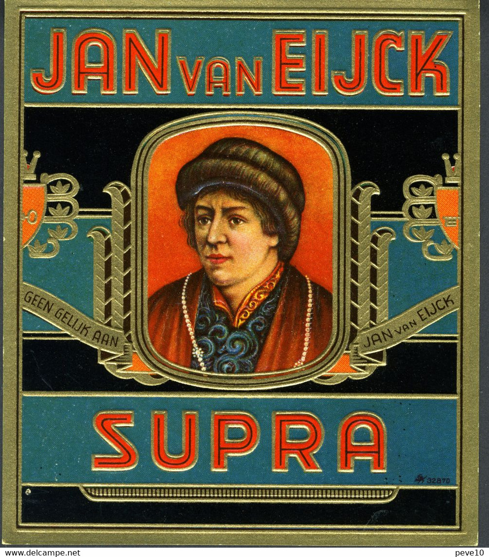 Etiquette De Boîte à Cigares   SUPRA JAN VAN EIJCK (en Relief) - Labels