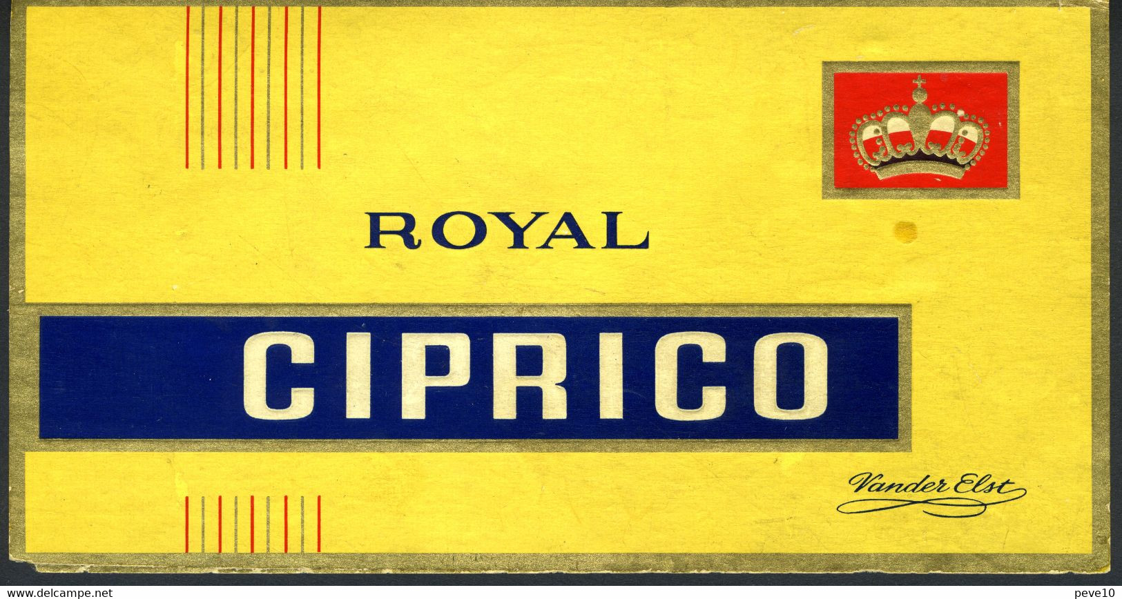 Etiquette De Boîte à Cigares   ROYAL CIPRICO  VANDER ELST - Labels
