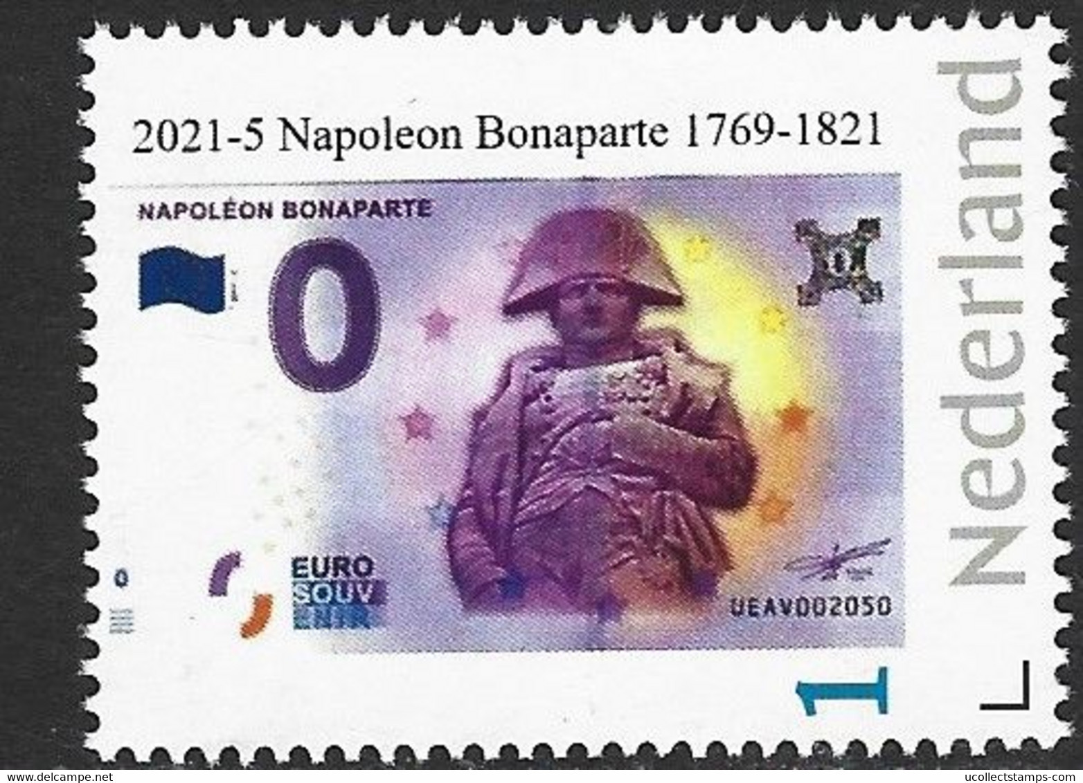 Nederland 2021-5  Napoleon Bonaparte 1769-1821  Bankbiljet/banknote On Stamp   Postfris/mnh/sans Charniere - Zonder Classificatie
