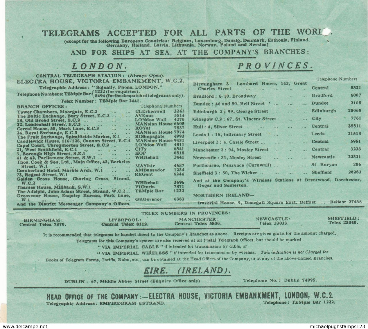 G.B. / Telegrams / Censorship / Cable + Wireless / Insurance / South Africa - Unclassified