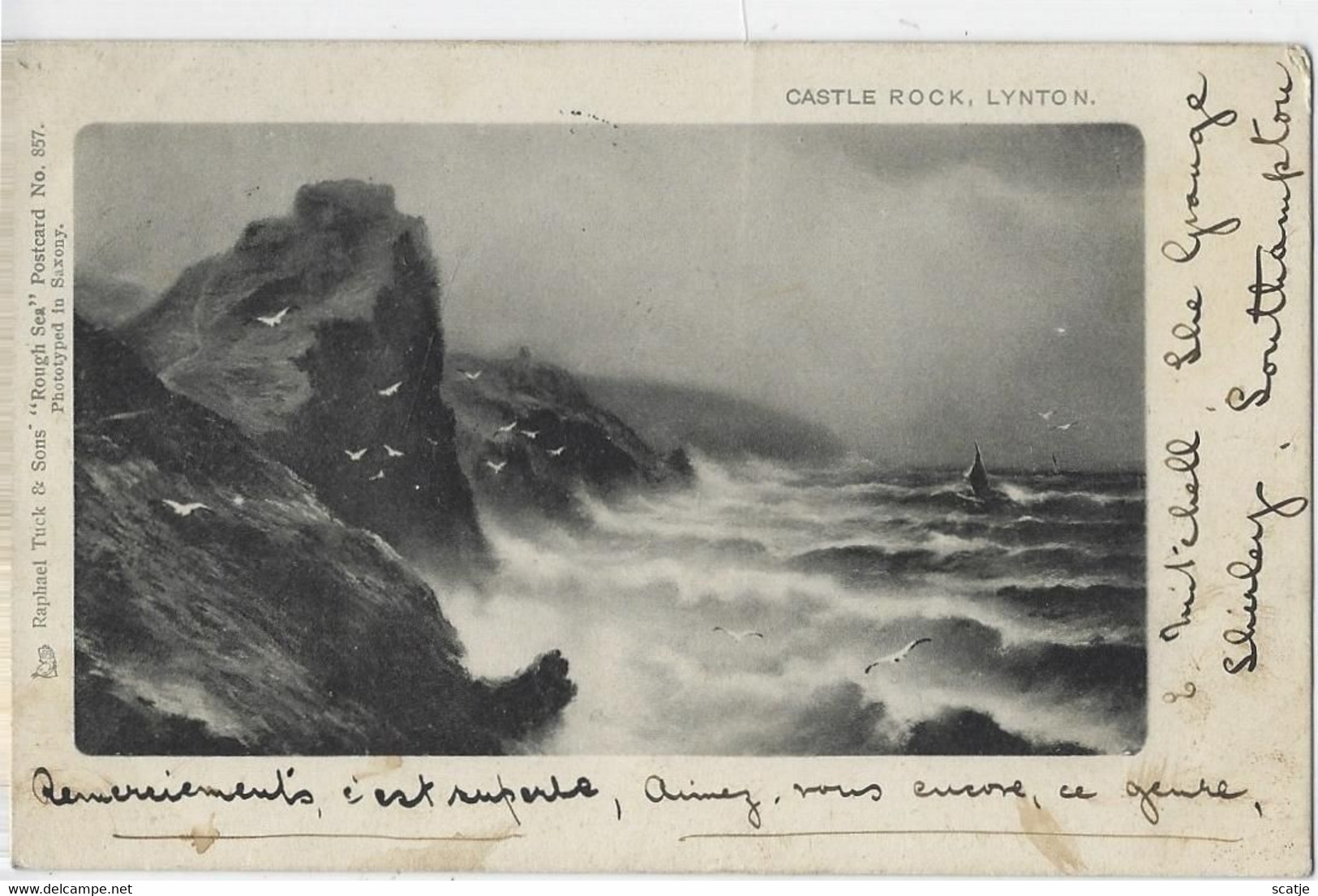 Castle Rock,  Lynton   -   1901   Southampton   Naar   Sône-et-Loire - Lynmouth & Lynton