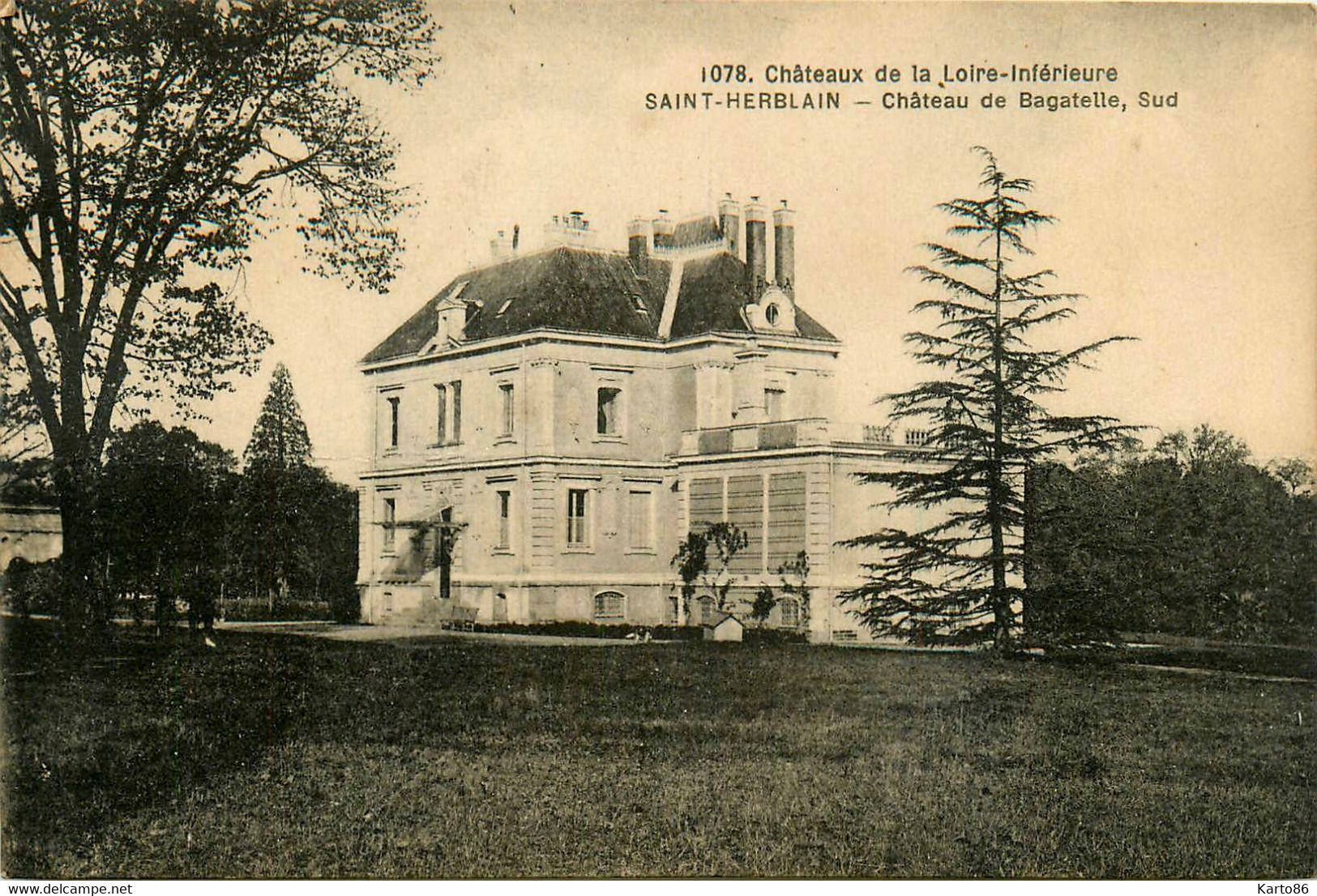 St Herblain * Le Château De Bagatelle , Sud * Châteaux De La Loire Inférieure N°1078 - Saint Herblain