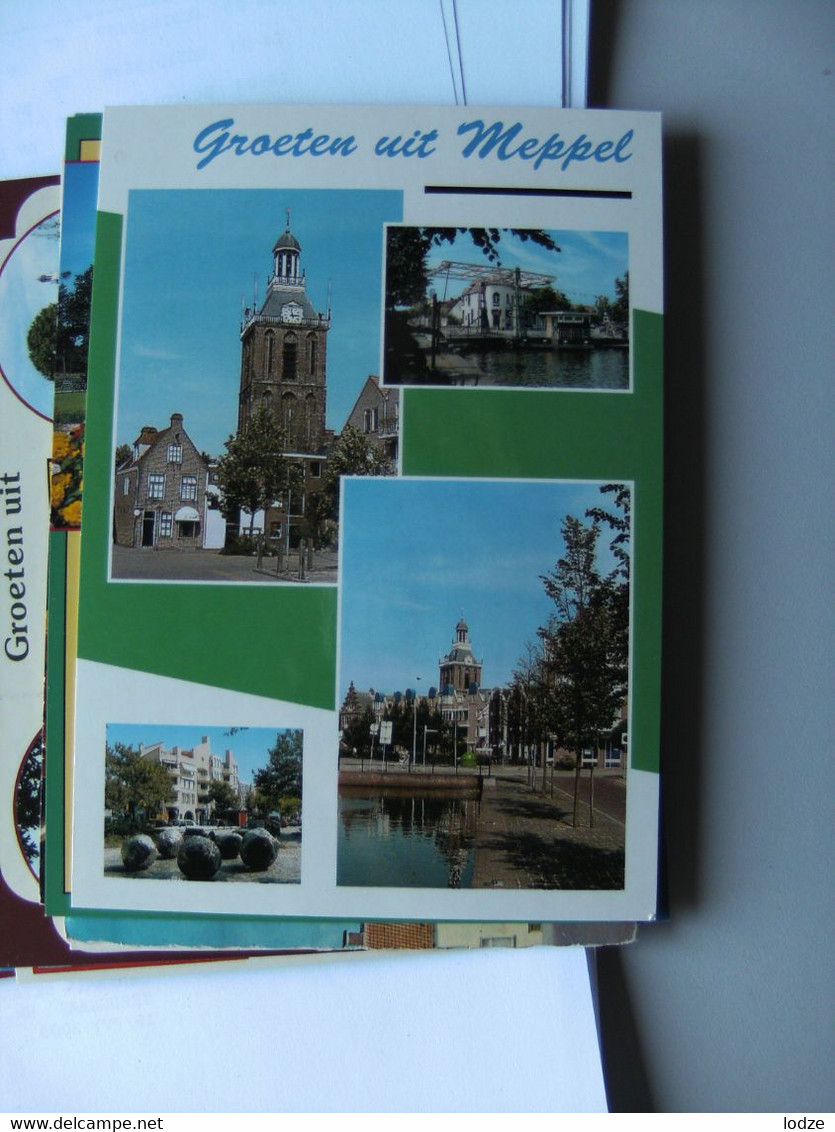 Nederland Holland Pays Bas Meppel Met Groen En Wit - Meppel