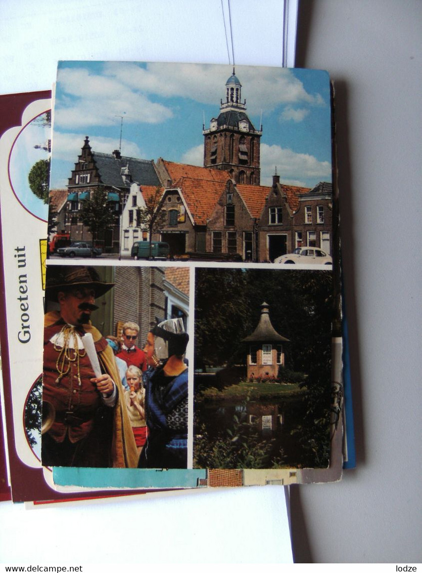 Nederland Holland Pays Bas Meppel Met Stadsomroeper En Grote Oever - Meppel