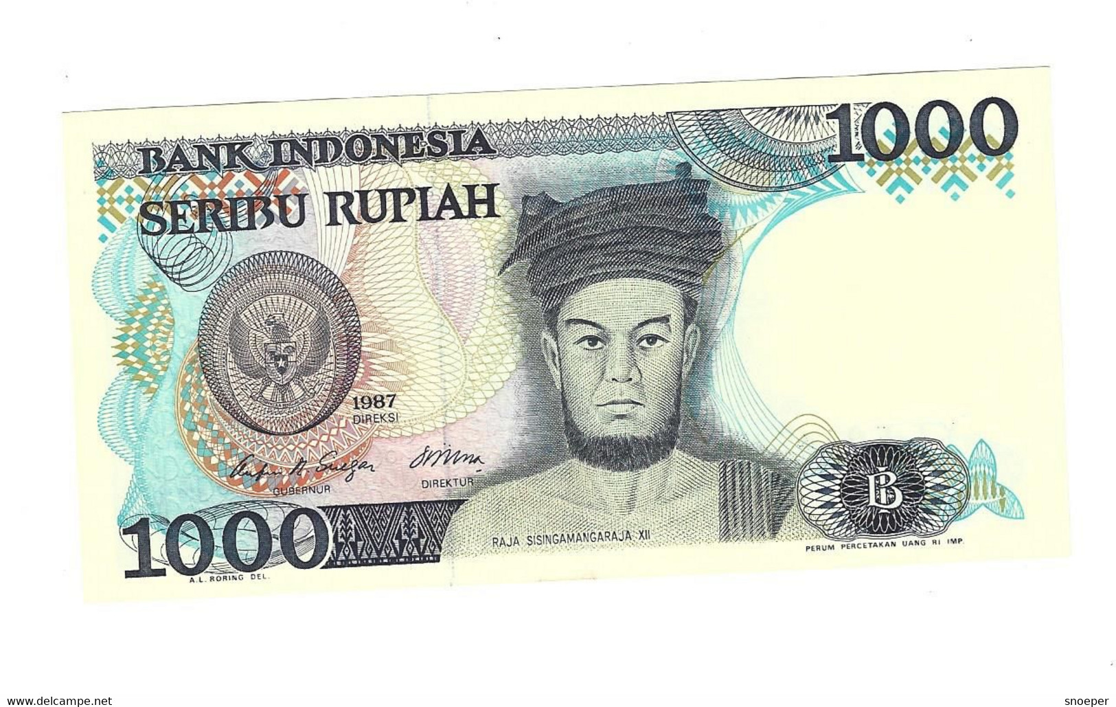 Indonesia 1000 Rupiah 1987   124   Unc - Indonésie