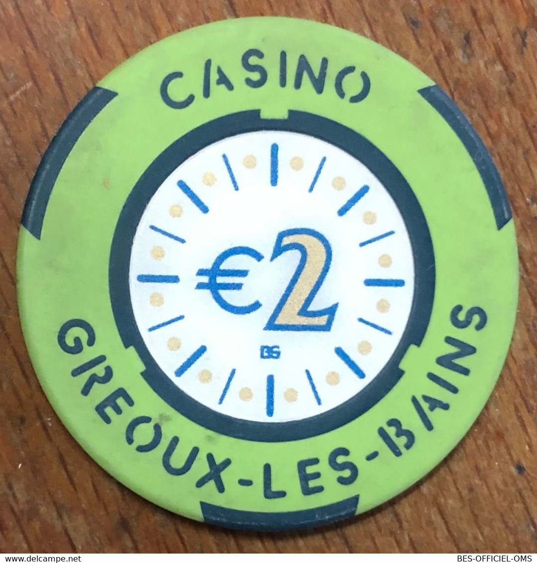 04 GÉOUX-LES-BAINS CASINO JETON DE 2 EUROS POKER CHIP TOKENS COINS GAMING - Casino