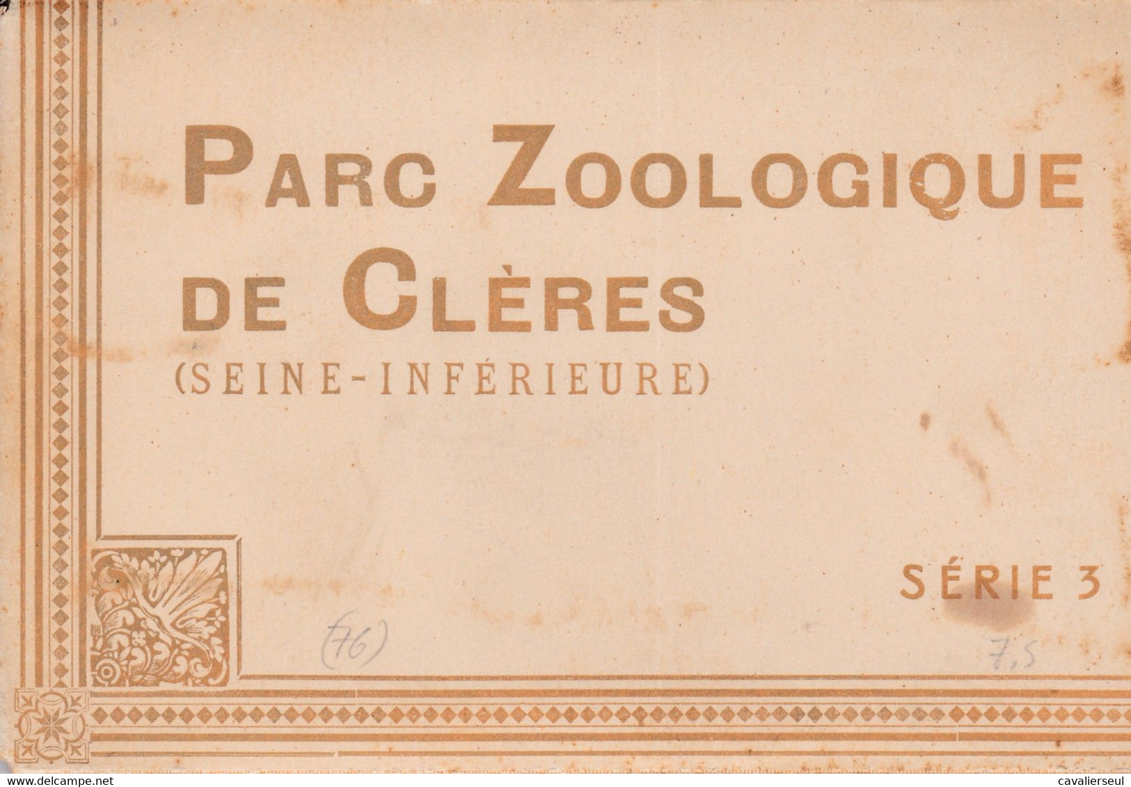 CP -   CLERES - Carnet Dfe 10 CP : PARC ZOOLOGIQUE De CLERES - Clères