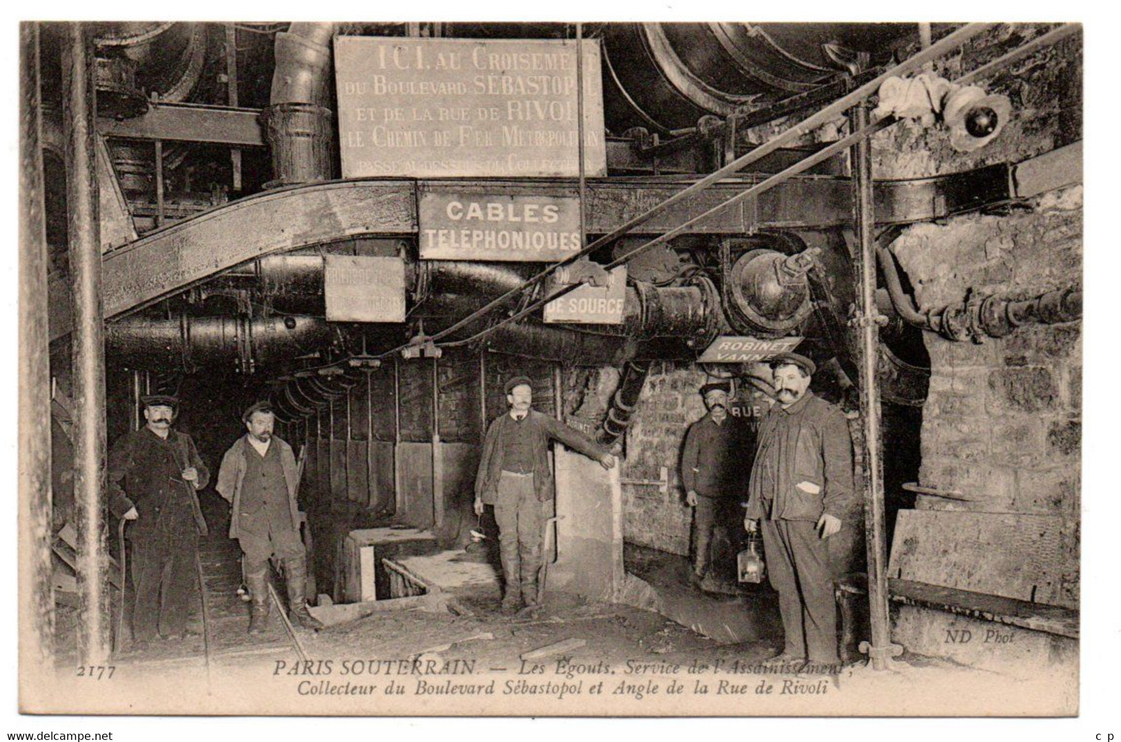 Paris -  Souterrain - Les Egouts , Service De L'Assainissement - Collecteur Boulevard Sebastopol Et Rue Rivoli -   CPA°W - Non Classés