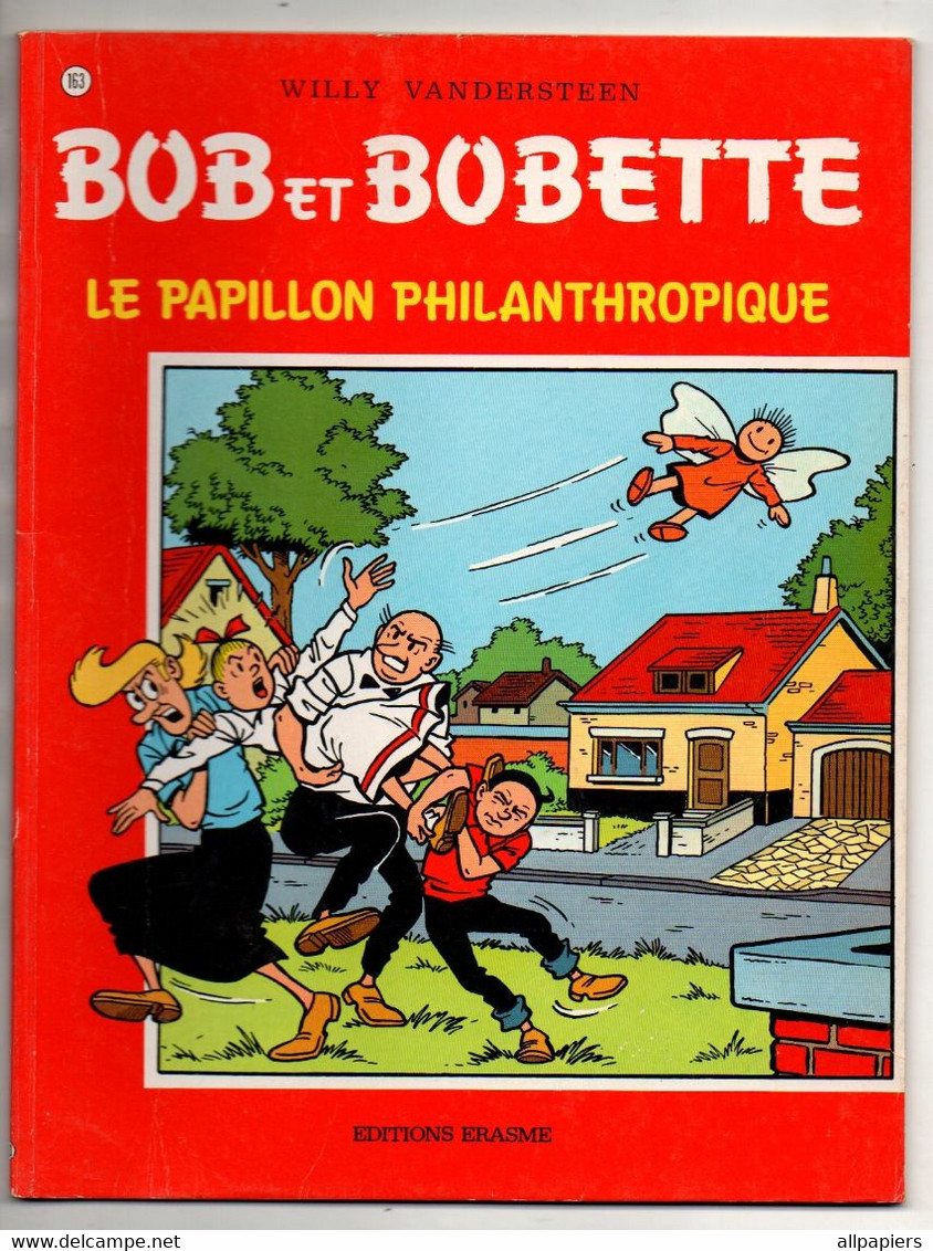 Bande Dessinée Souple Réédition Bob Et Bobette N°163 Le Papillon Philanthropique De 1980 Par W. Vandersteen - Suske En Wiske