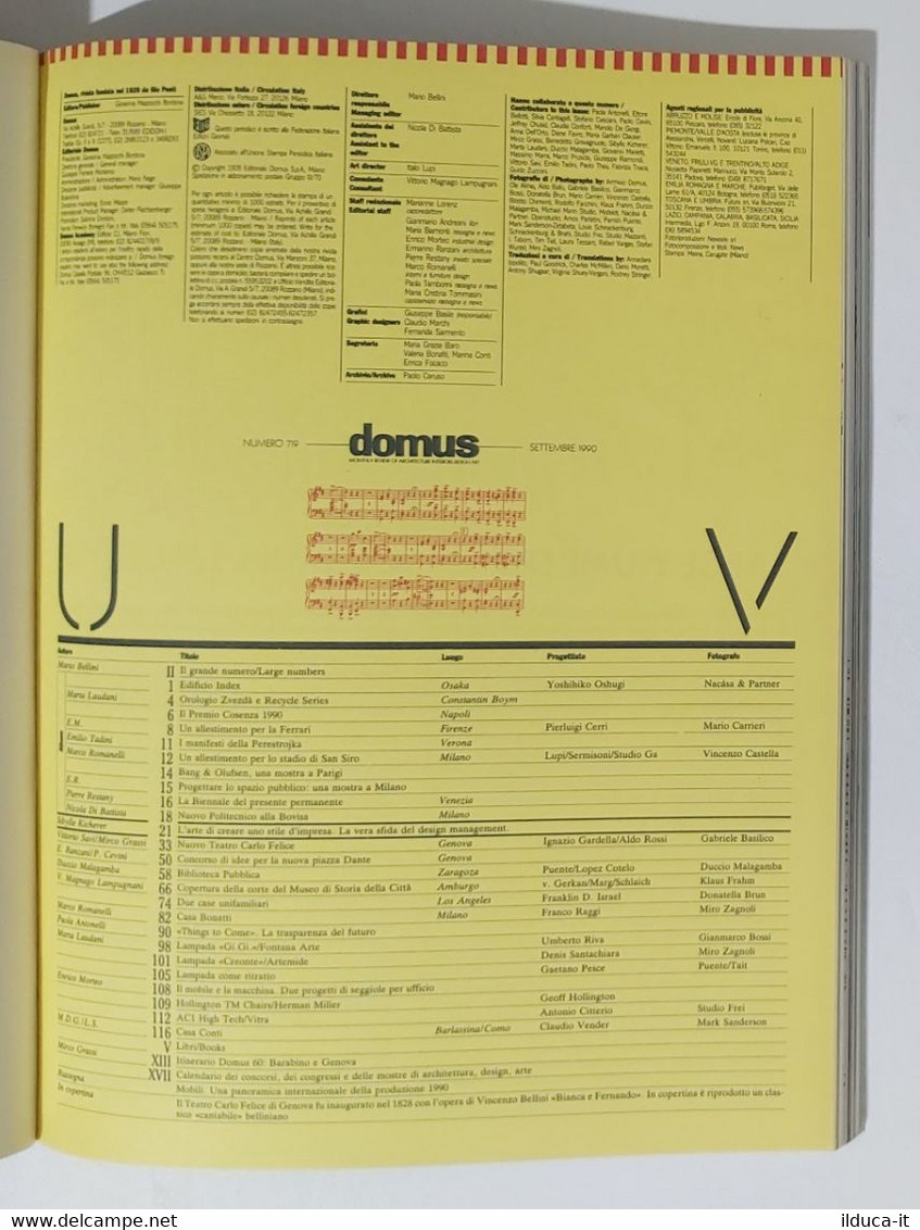 59394 Domus N. 719 1990 - Teatro Carlo Felice Genova - Claudio Vender - Casa, Giardino, Cucina