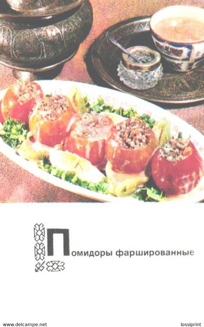Turkmenistan Kitchen Recipes:Stuffed Tomatoes, 1976 - Recettes (cuisine)