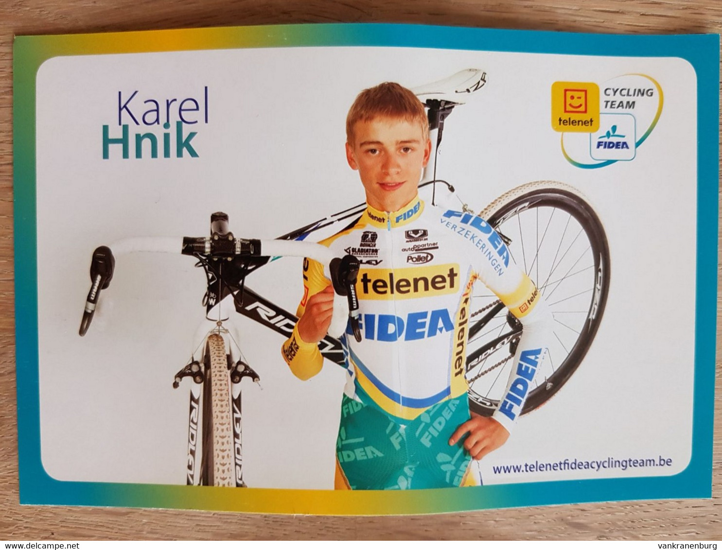 Card Karel Hnik - Team Telenet-Fidea - 2009 - Cycling - Cyclisme - Ciclismo - Wielrennen - Radsport