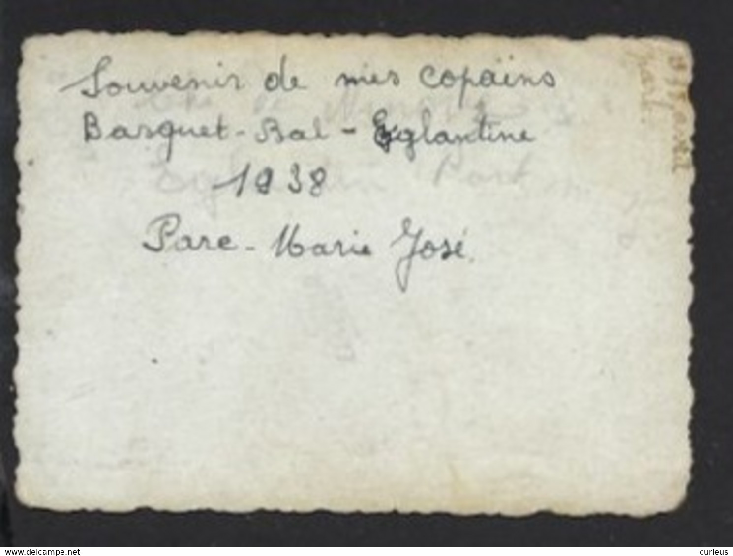 SOUVENIR DE MES COPAINS BASQUET BAL EGLANTINE * 1938 * PARC MARIE JOSE * MOLENBEEK ST JEAN * 8.5 X 6 CM - Sport