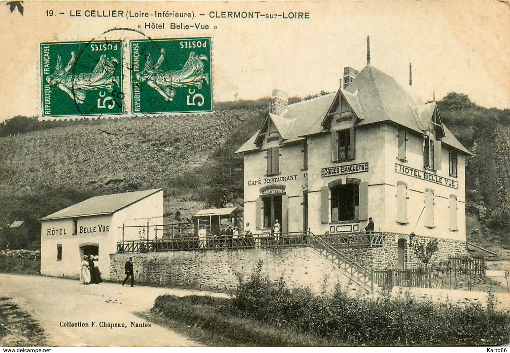 Le Cellier * Clermont Sur Loire * Hôtel Belle Vue , Café Restaurant , LAUTELET Propriétaire - Le Cellier