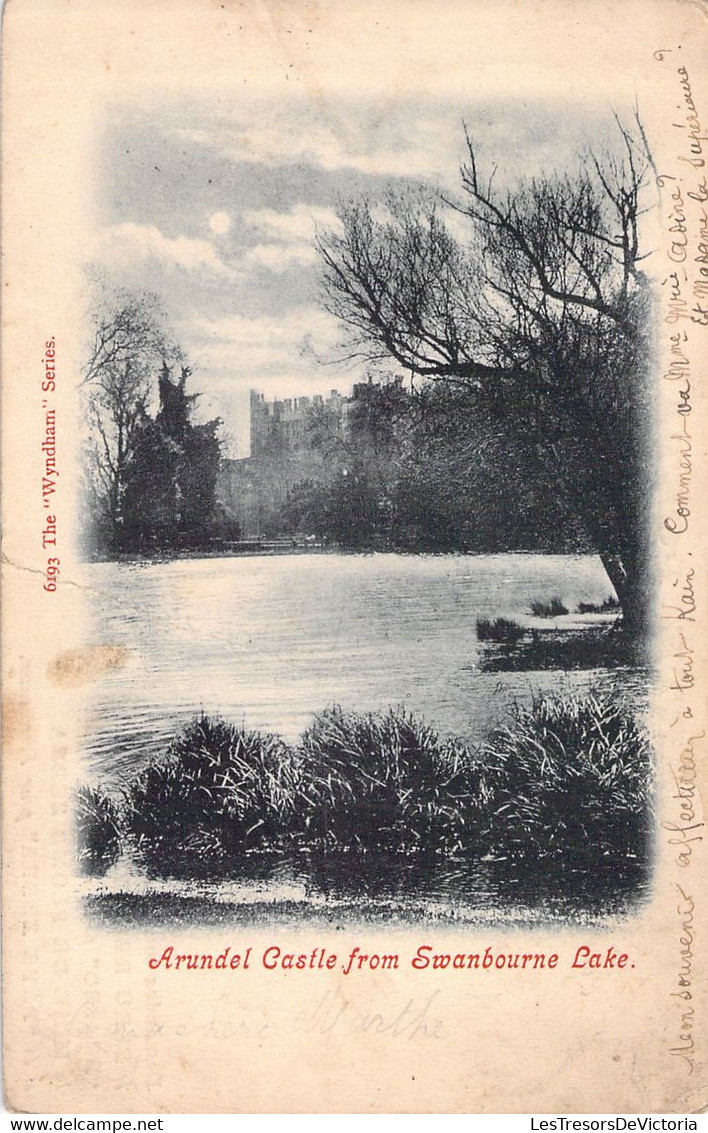 CPA ARUNDEL Castle From Swanbourne Lake - Pub Demandez Toujours Bleu Reckitt La Mine De Plomb Zebra - 1909 - Arundel