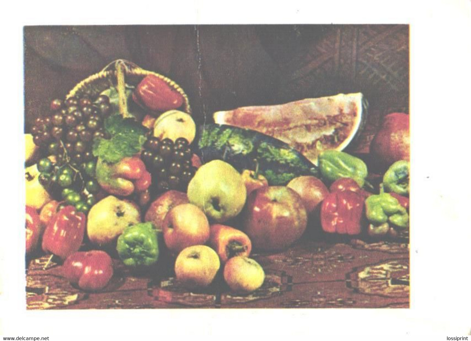 Watermelon, Apples, Grapes, Tomatoes, Fieldpost, 1957 - Recettes (cuisine)