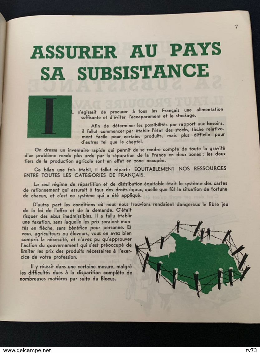 C1 - Agriculteurs Voici Ce Qu'en Un An Le Gouvernement Du Maréchal ( Petain ) à Fait Pour Vous - Guerre 1939-45