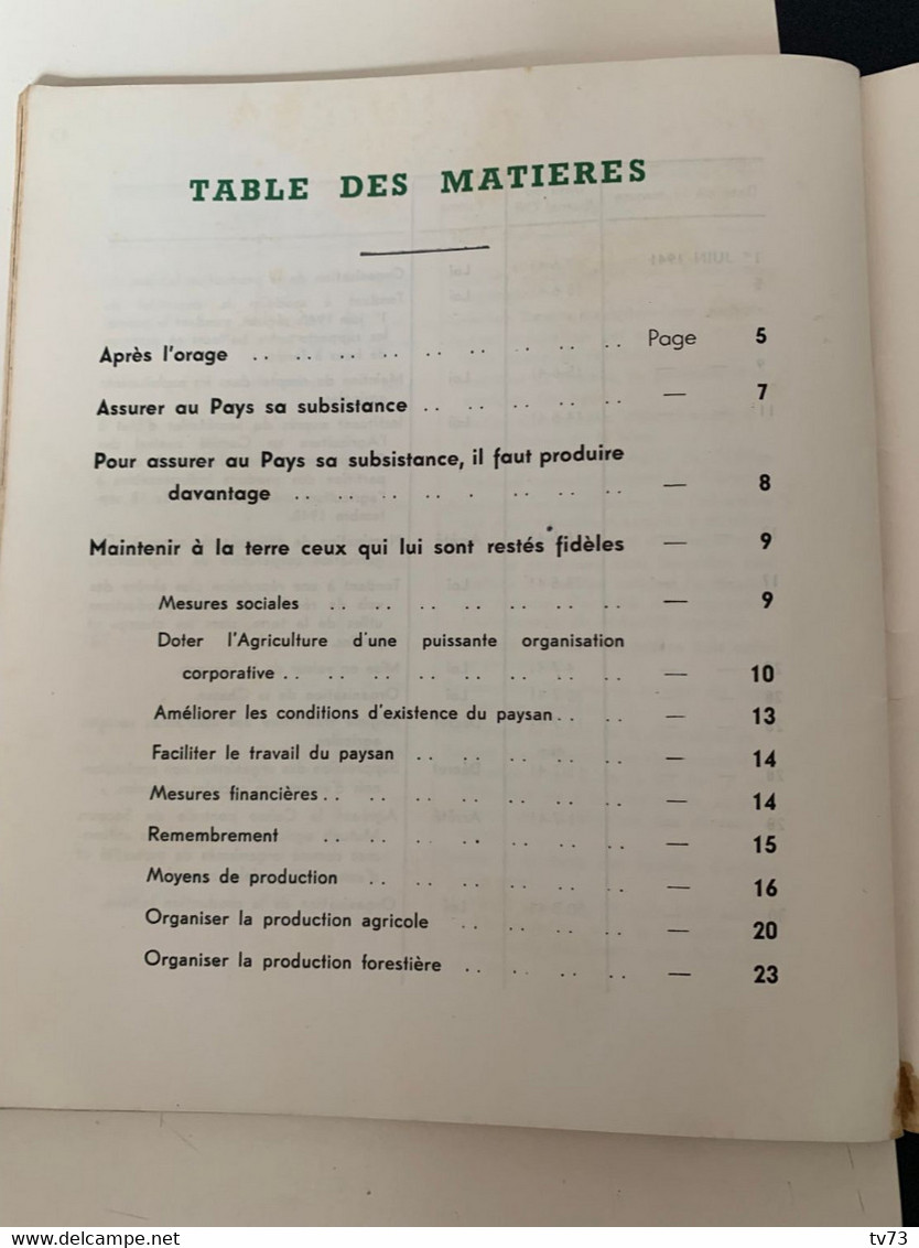 C1 - Agriculteurs Voici ce qu'en un an le gouvernement du Maréchal ( Petain ) à fait pour vous