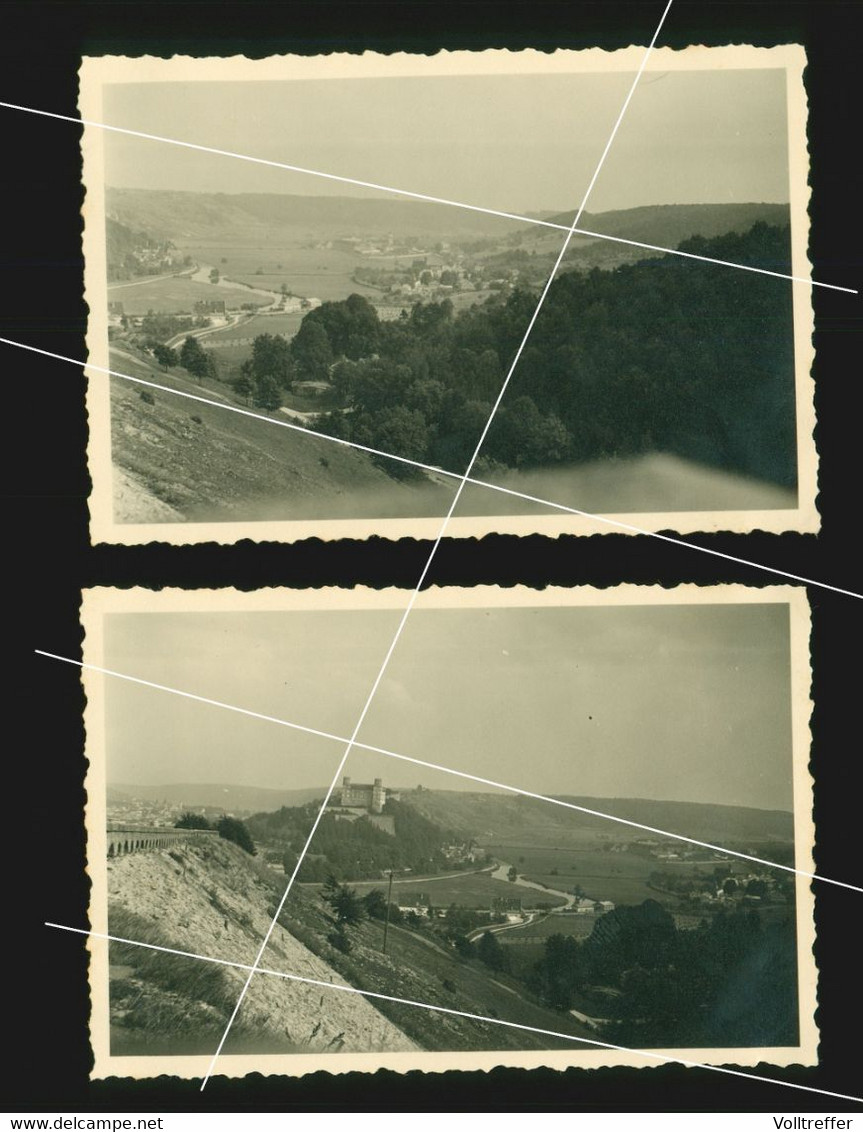 2x Orig. Foto 1937, Ortspartie, Landschaftsaufnahme Eichstätt, U.a. Willibaldsburg - Eichstaett