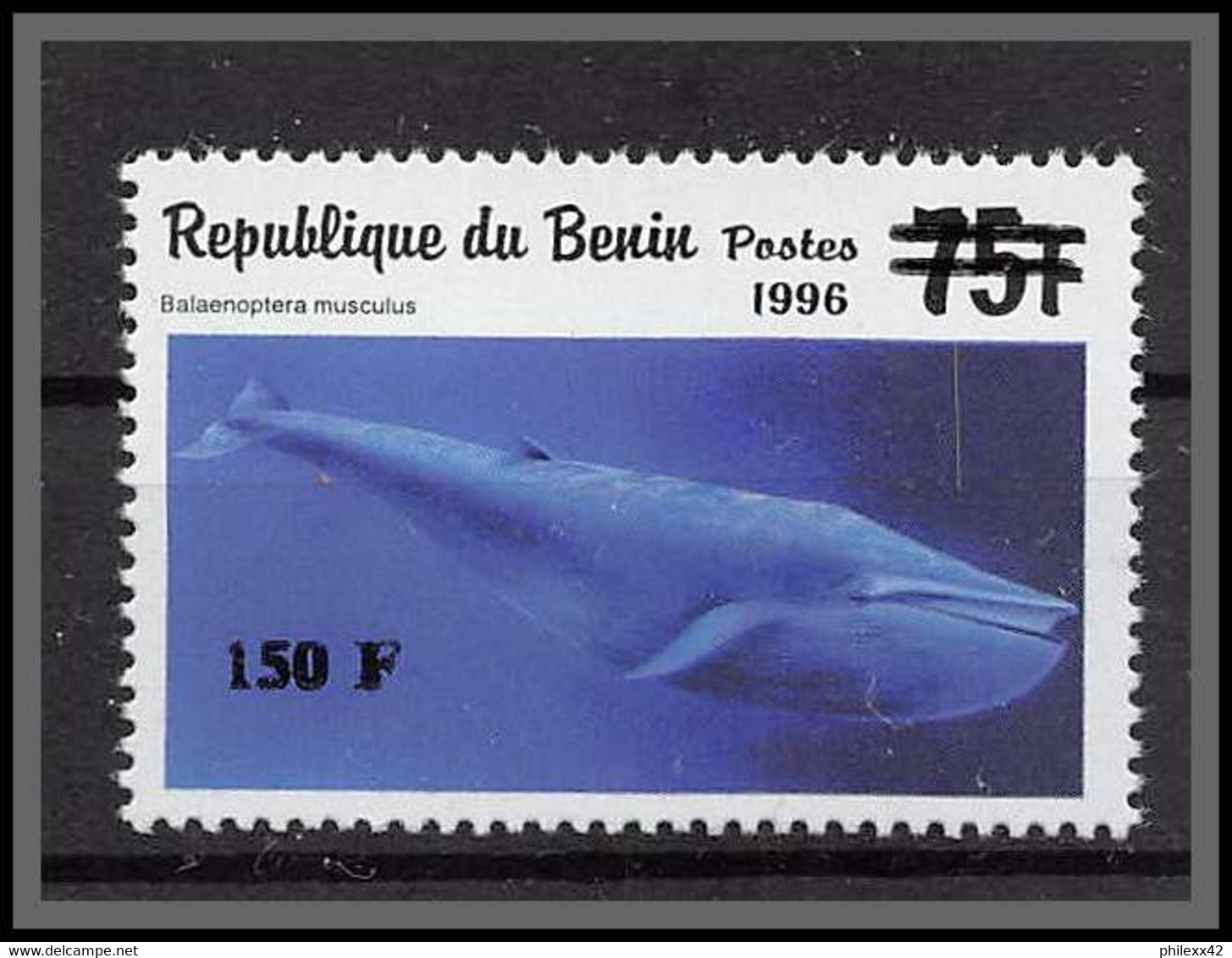 Bénin Dahomey 353 Michel N°1268 Baleine Cétacé Neuf ** MNH Surcharge Overprint - Benin – Dahomey (1960-...)