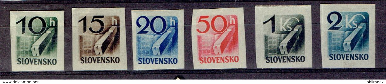 12P - Séries Slovensko - Slovaquie Journaux 28-33 - MH - Collections, Lots & Séries