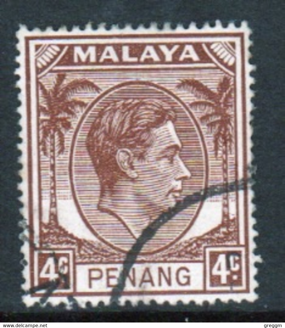 Malaya Penang 1949 George VI Single 4c Definitive Stamp In Fine Used - Penang