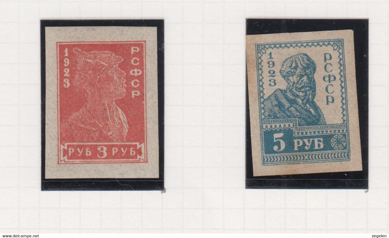 Rusland Jaar 1923 Michel-cat. 215B+217B - Other & Unclassified