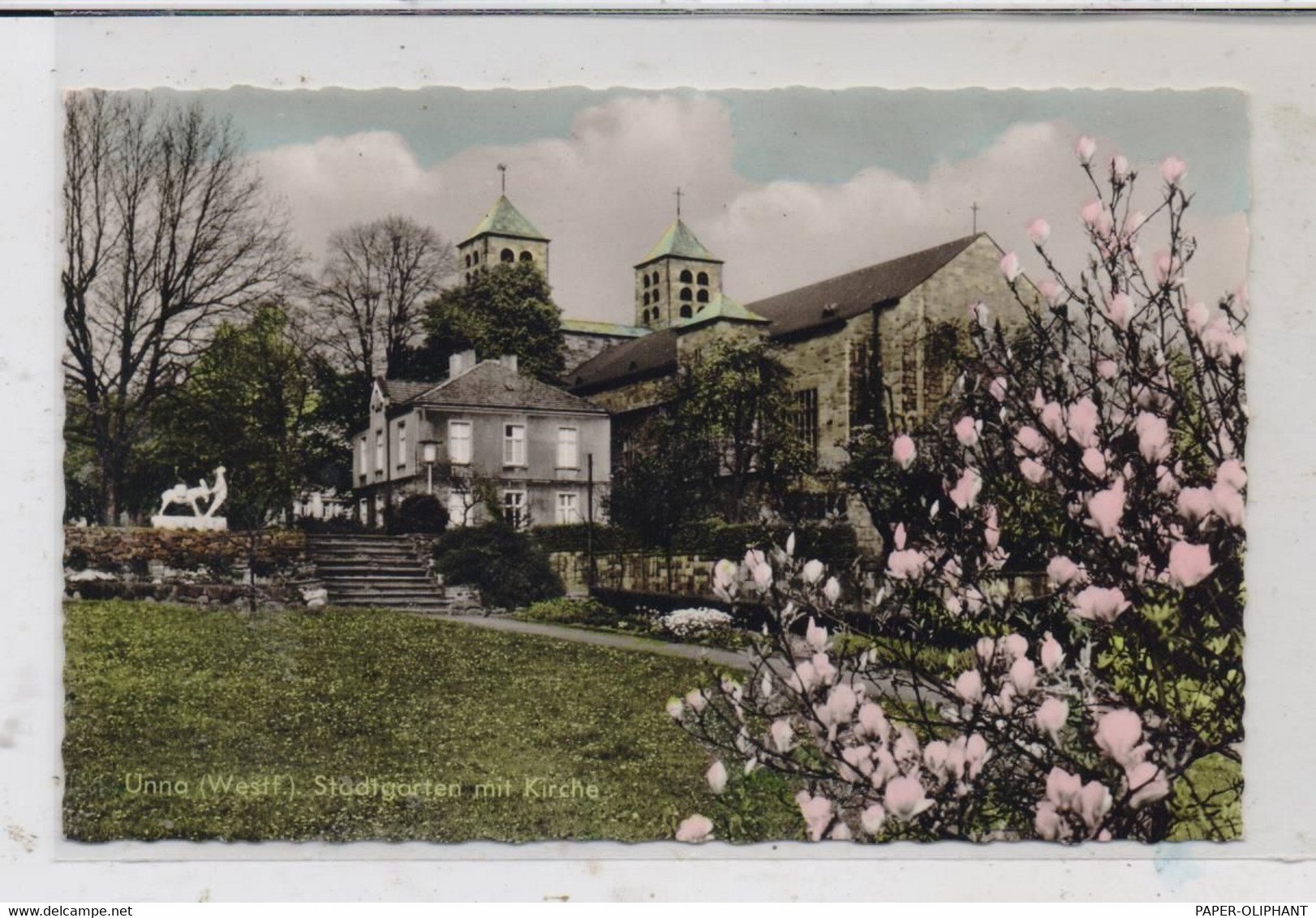 4750 UNNA, Stadtgarten Und Kirche, 1953 - Unna