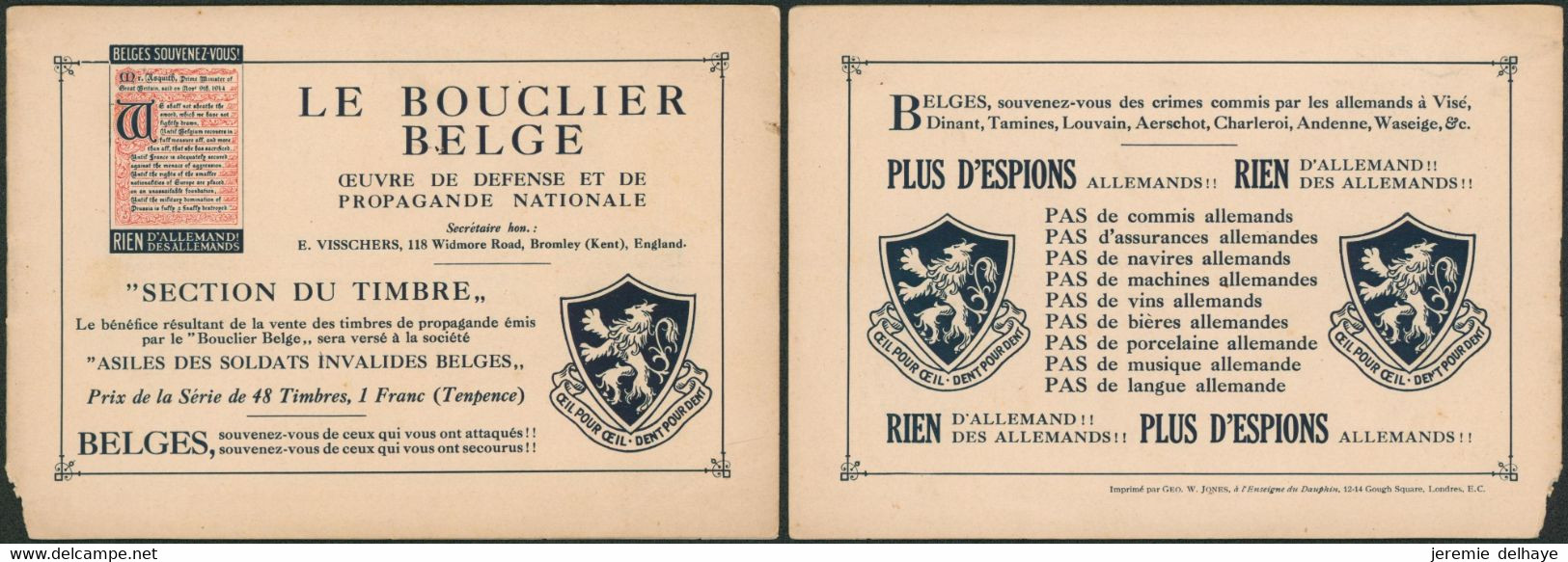 Erinnophilie - Carnet De Vignette Oeuvre De Défense Et De Propagande Nationale (Asile Des Soldats Invalides Belges) - Erinofilia [E]