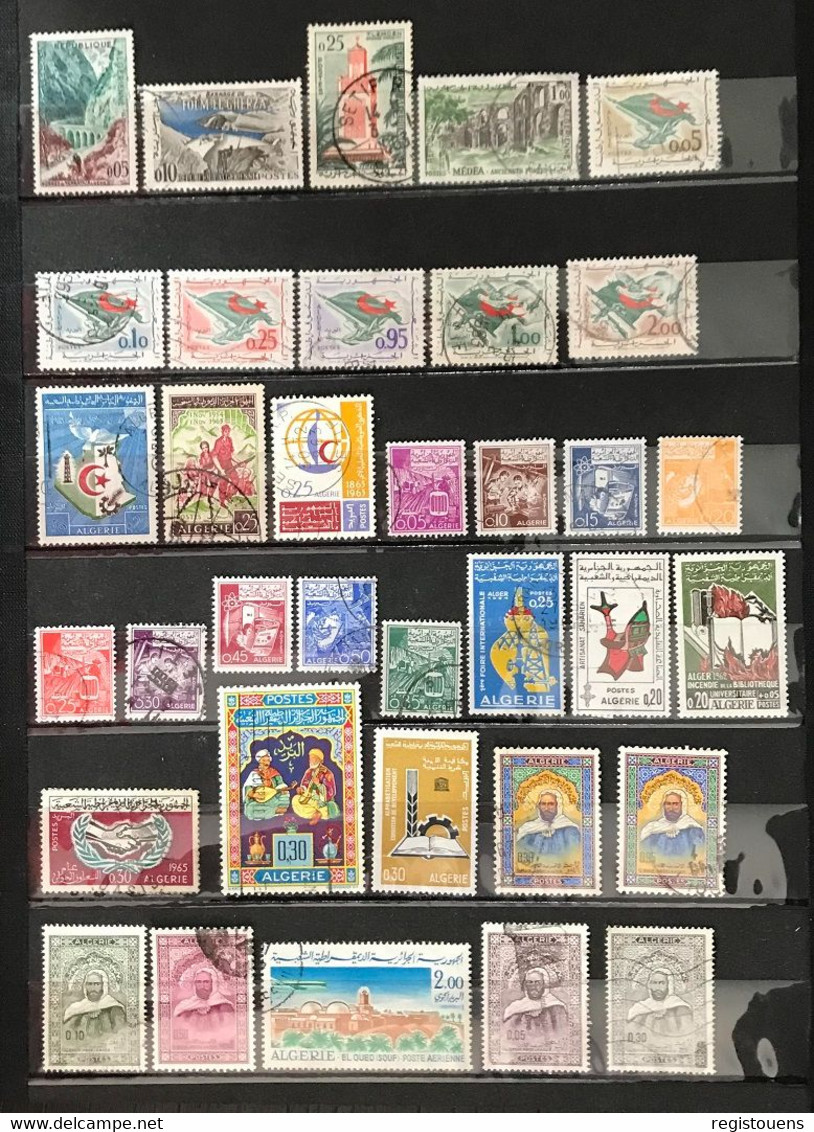 Lot De 65 Timbres Divers Algérie - Verzamelingen & Reeksen