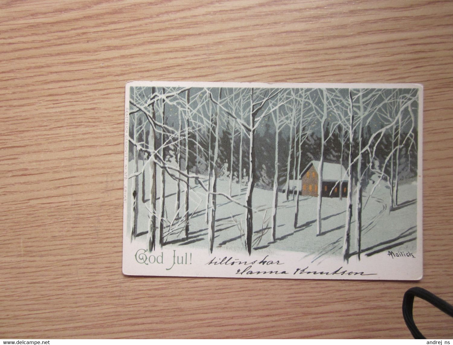 God Jul Mailick Alfred Litho Old Postcards - Mailick, Alfred