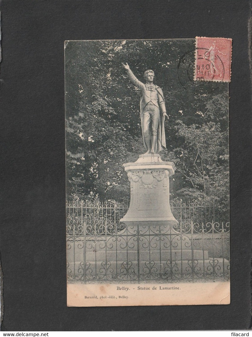 113919         Francia,     Belley,    Statue  De  Lamartine,   VG  1905 - Belley