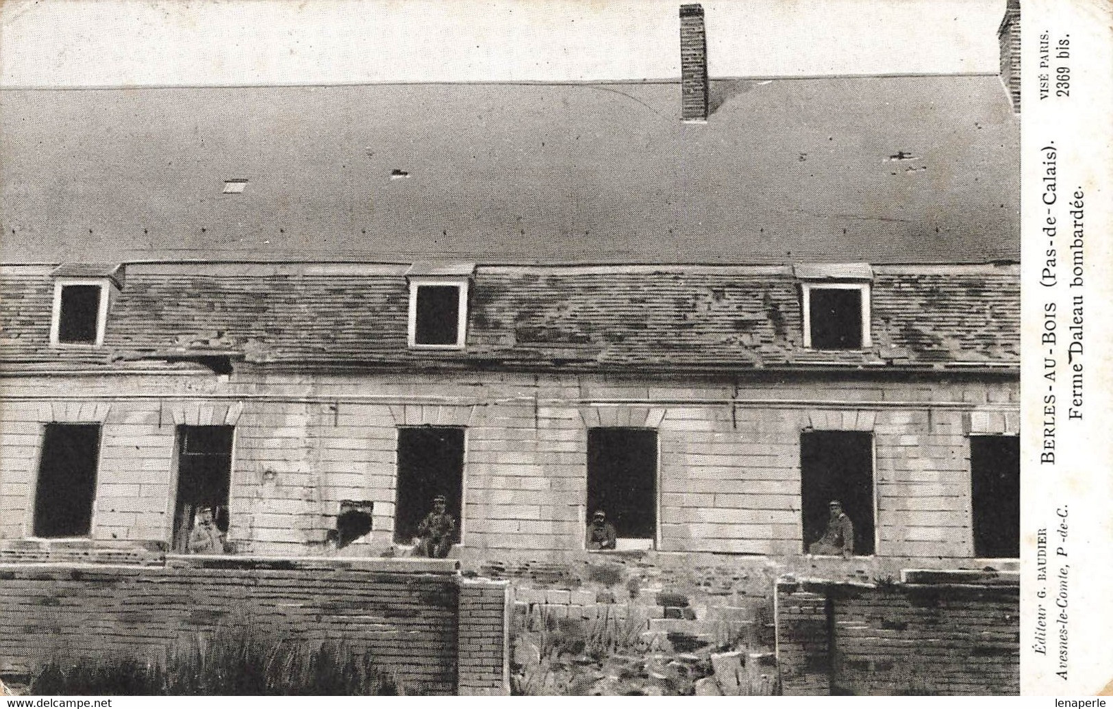 B994 Berles Au Bois Ferme Daleau Bombardée - Otros & Sin Clasificación