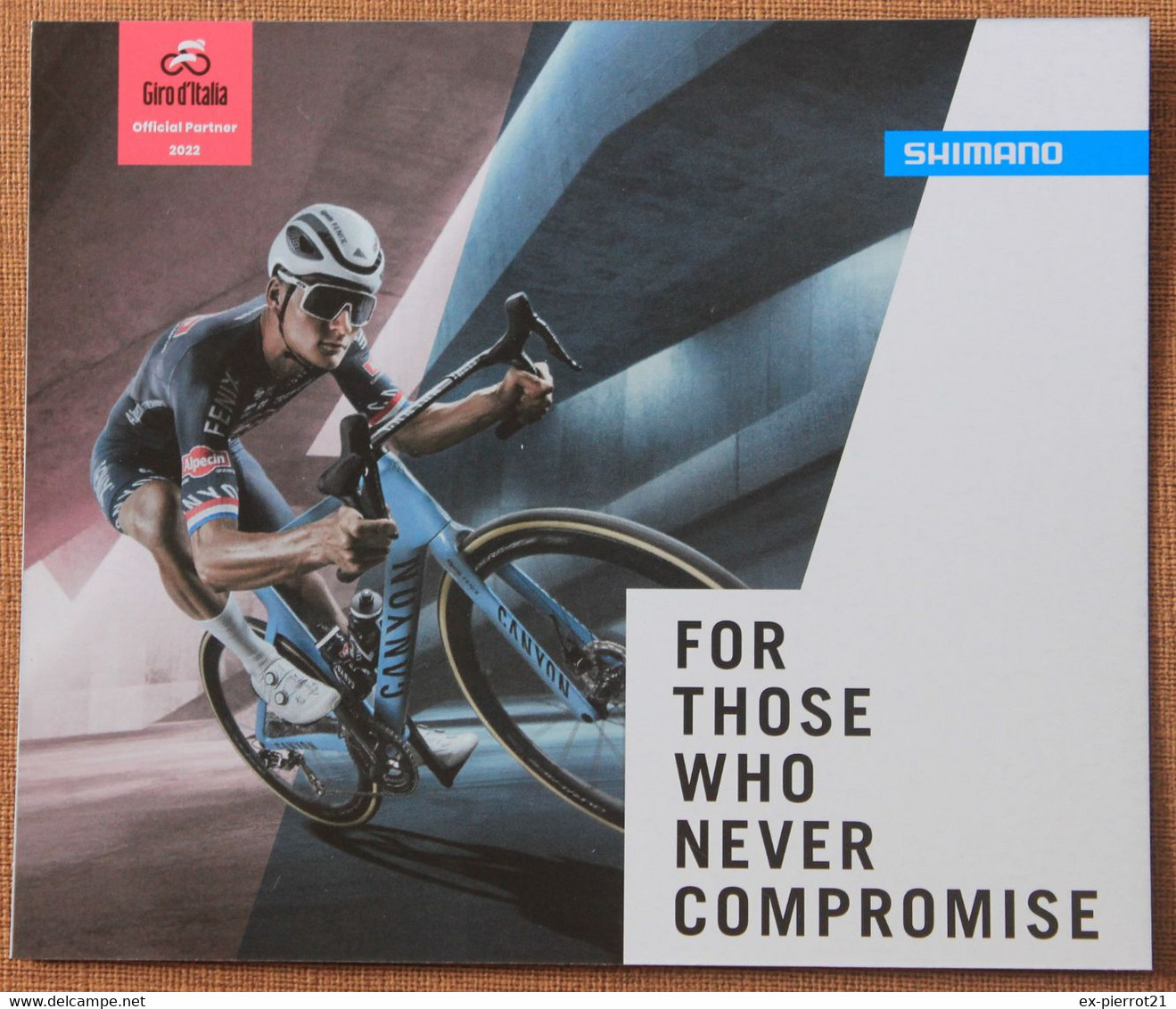 Cyclisme   Mathieu Van Der Poel, Carte Publicitaire Shimano , Spécial Giro 2022 - Ciclismo