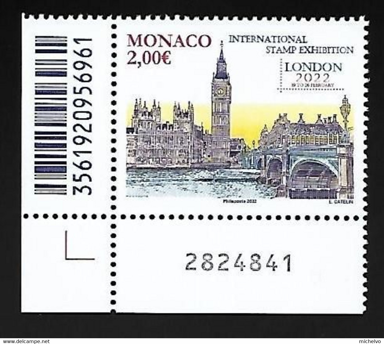 Monaco 2022 - Yv N° 3315 ** - London - Ungebraucht