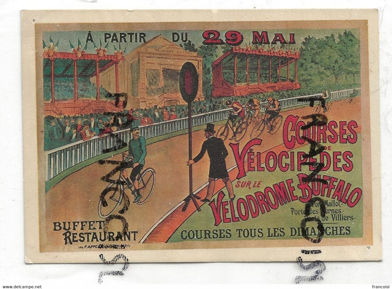 "Nos Elégantes Bicyclettes". Courses De Vélocipèdes Sur Le Velodrome Buffalo - Cycling