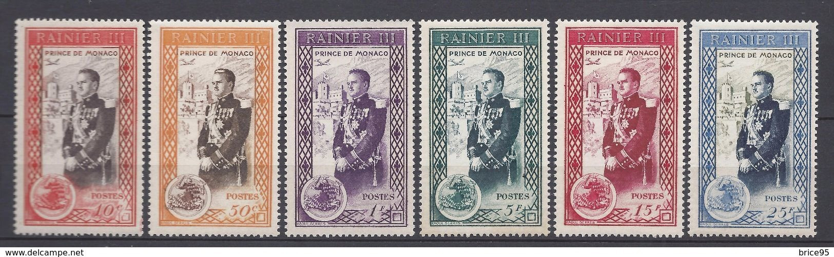 ⭐ Monaco - YT N° 338 à 343 * - Neuf Avec Charnière - 1950 ⭐ - Unused Stamps