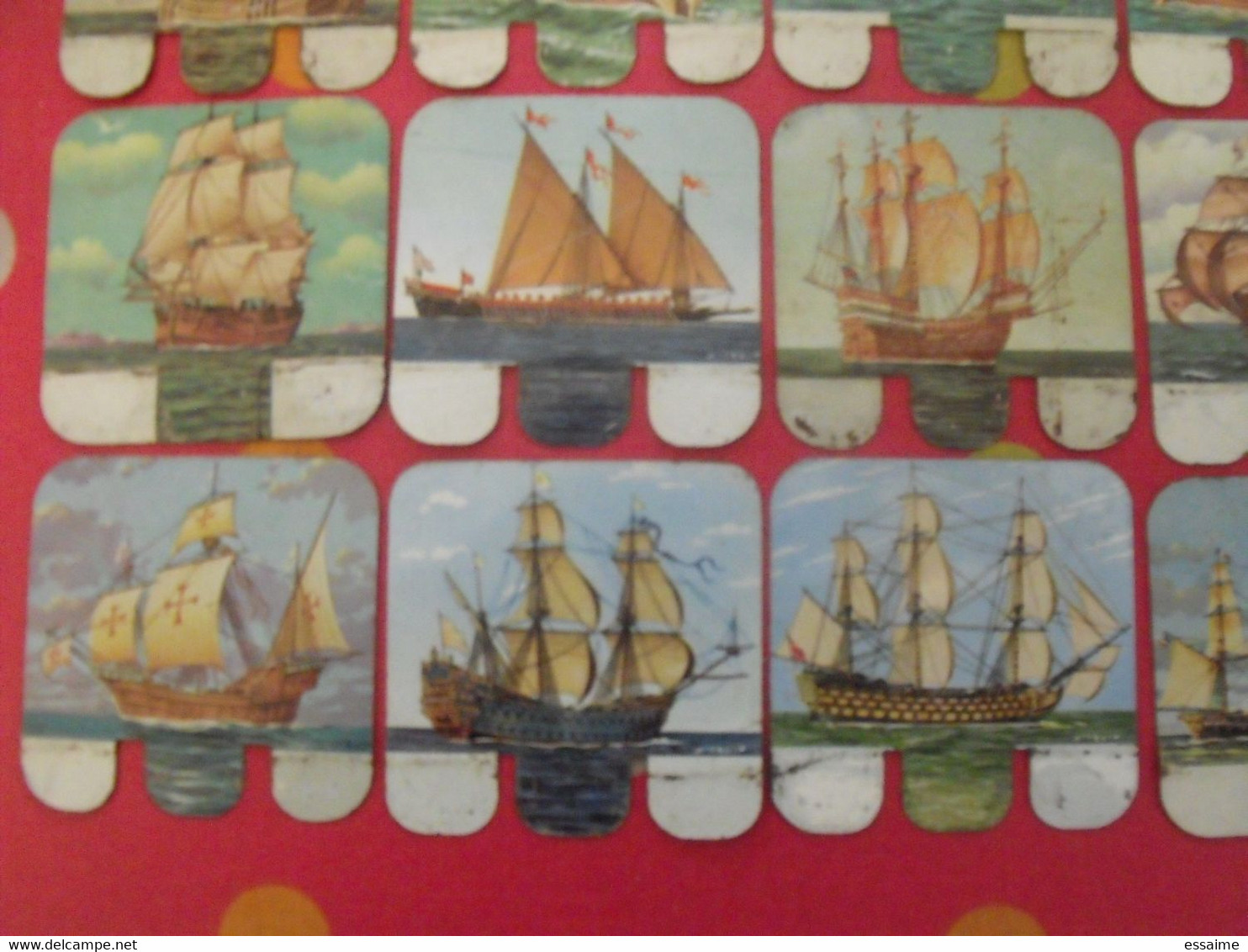 Lot De 15 Plaquettes Bateaux. Huilor Samo Chat Ambré Cremolive. Lot 8 - Placas En Aluminio (desde 1961)