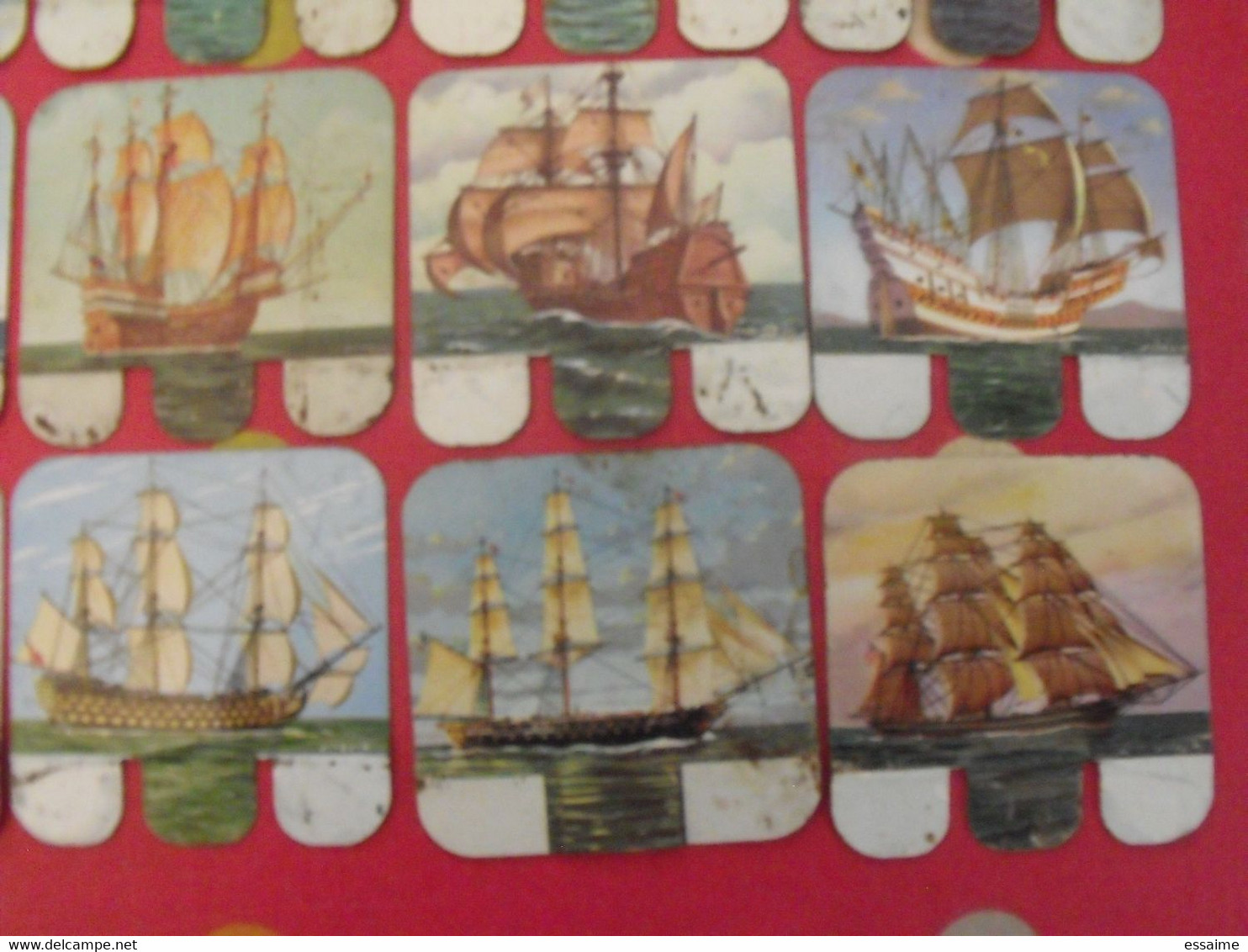 Lot De 15 Plaquettes Bateaux. Huilor Samo Chat Ambré Cremolive. Lot 8 - Placas En Aluminio (desde 1961)