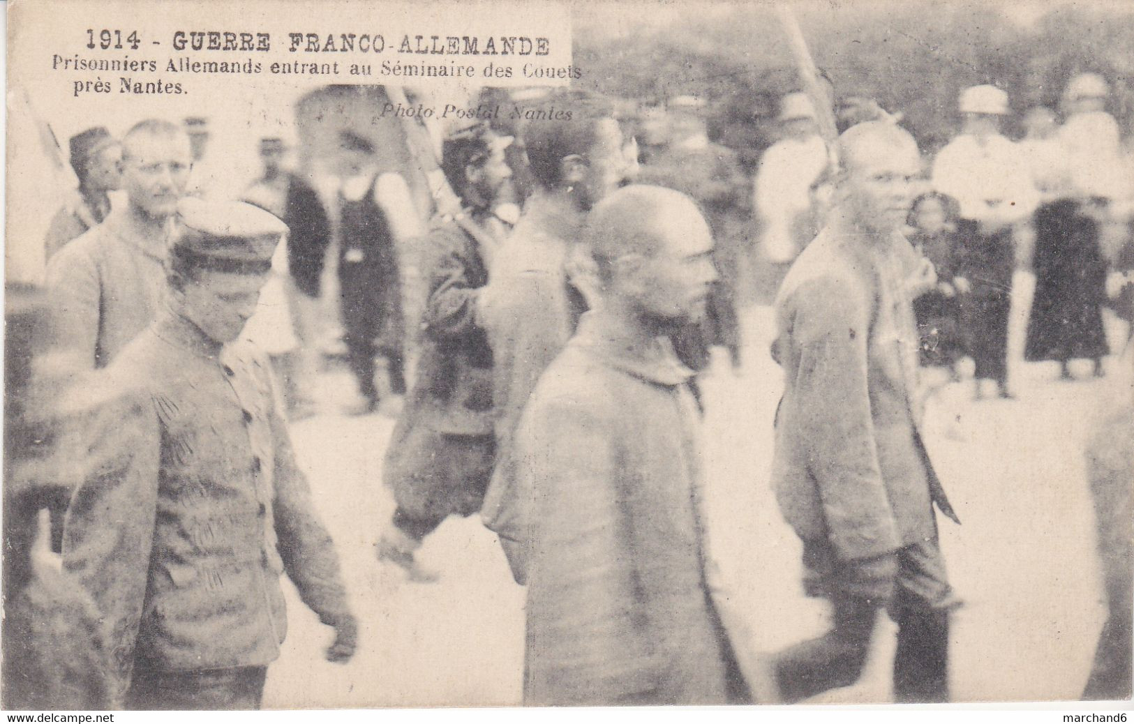 Les Couets En Bouguenais Guerre Franco-allemand 1914 Prisonniers Allemands Entrant Au Séminaire édition Photo Postal - Bouguenais