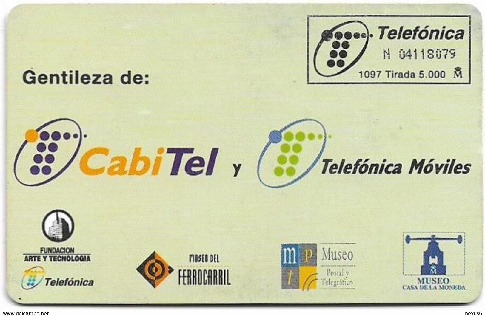 Spain - Telefónica - A.im.t.c. - G-014 - 10.1997, 500PTA, 5.000ex, Used - Emisiones Gratuitas