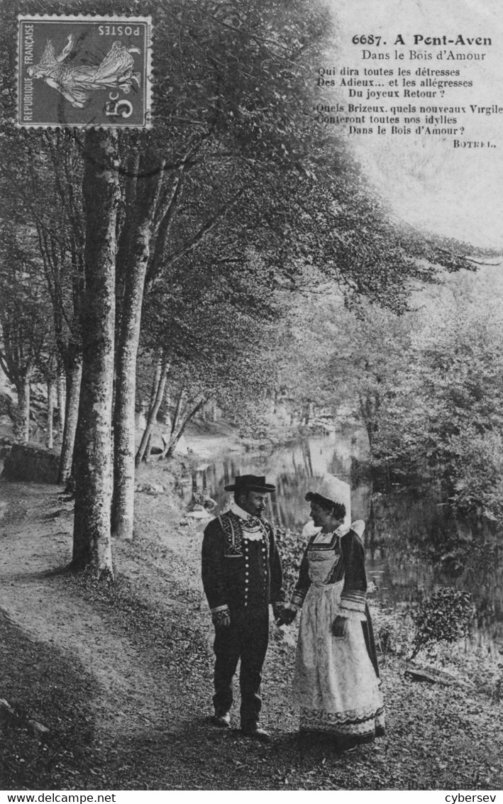 PONT-AVEN - Dans Le Bois D'Amour - Un Couple - Pont Aven