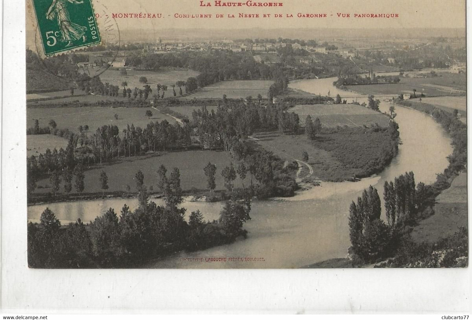Montréjeau (31) : Vue Aérienne Générale Du Quartier Du Confluent En 1912 PF. - Montréjeau