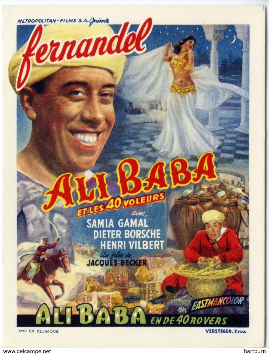 ♥️ Ali Baba. Fernandel. Cine ALFA, Pittem (Cinema, Acteurs, Actrices, Film, Movie, Movie Stars) (B-28) - Autres Formats