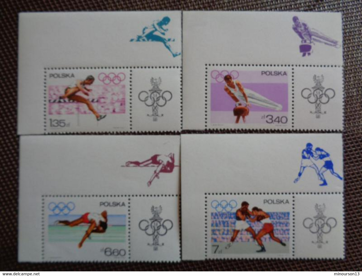 LOT DE NOMBREUX TIMBRES POLOGNES, BLOCS SERIES, POISSONS, FLEURS, MONUMENTS, FOLKLORE, ETC...... **