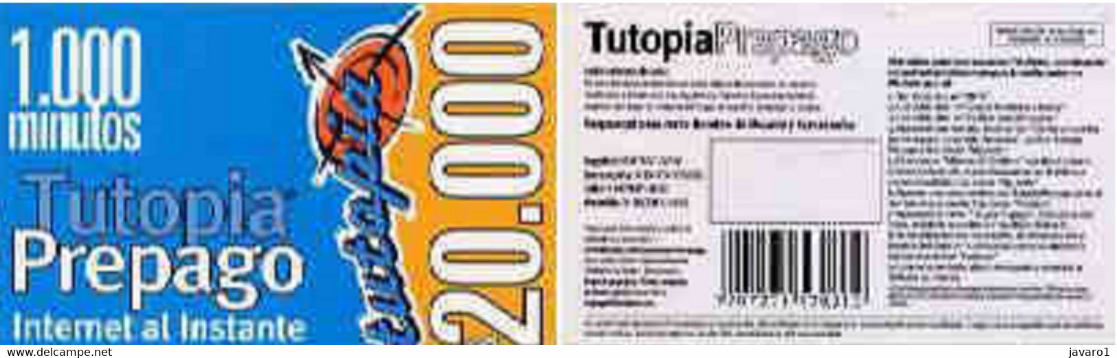 COLOMBIA : COL53 20000$ 1000min TUTOPIA USED - Colombie