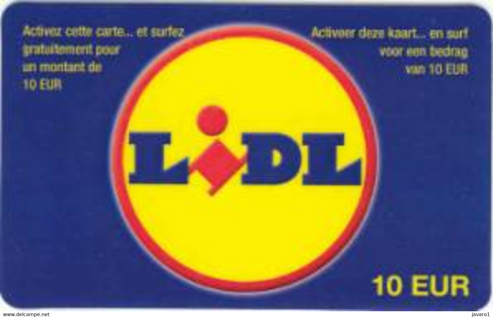 BEL_SURF : BSCR14 10 EUR LIDL (logo) USED Exp: 31/DEC/2003 - Te Identificeren