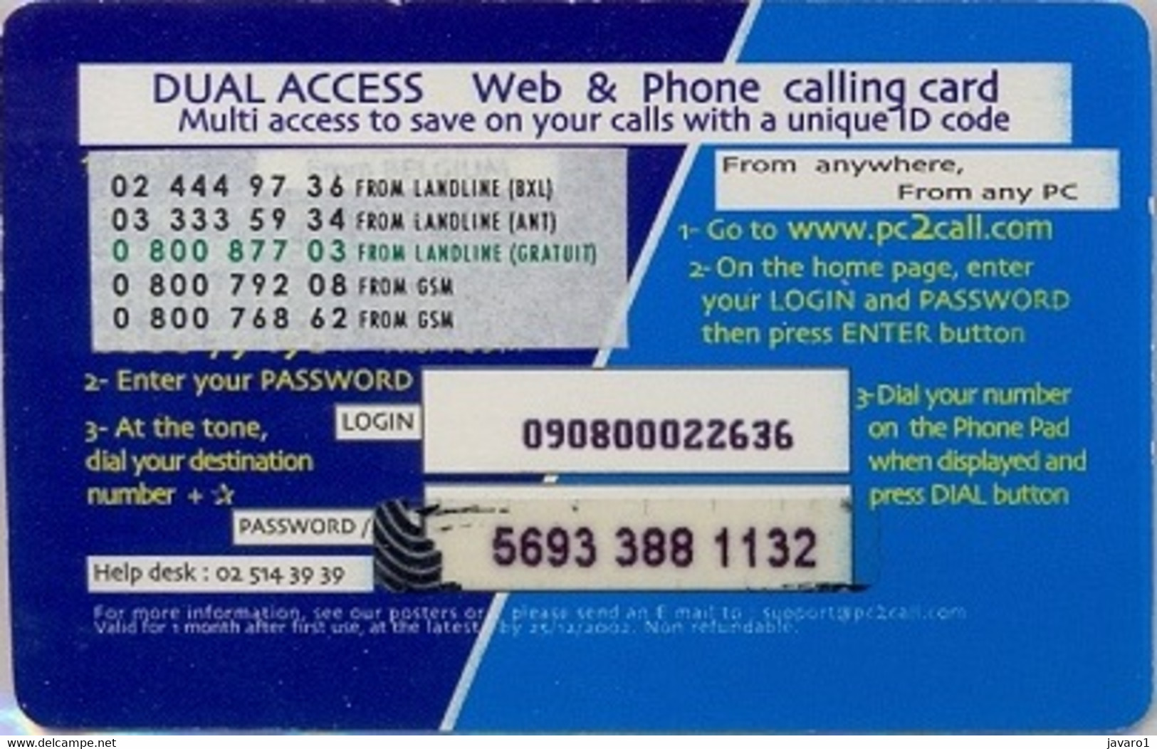 BELGIUM : BEL71 200fb E4.96 DUAL Access (+ Sticker) USED - A Identifier