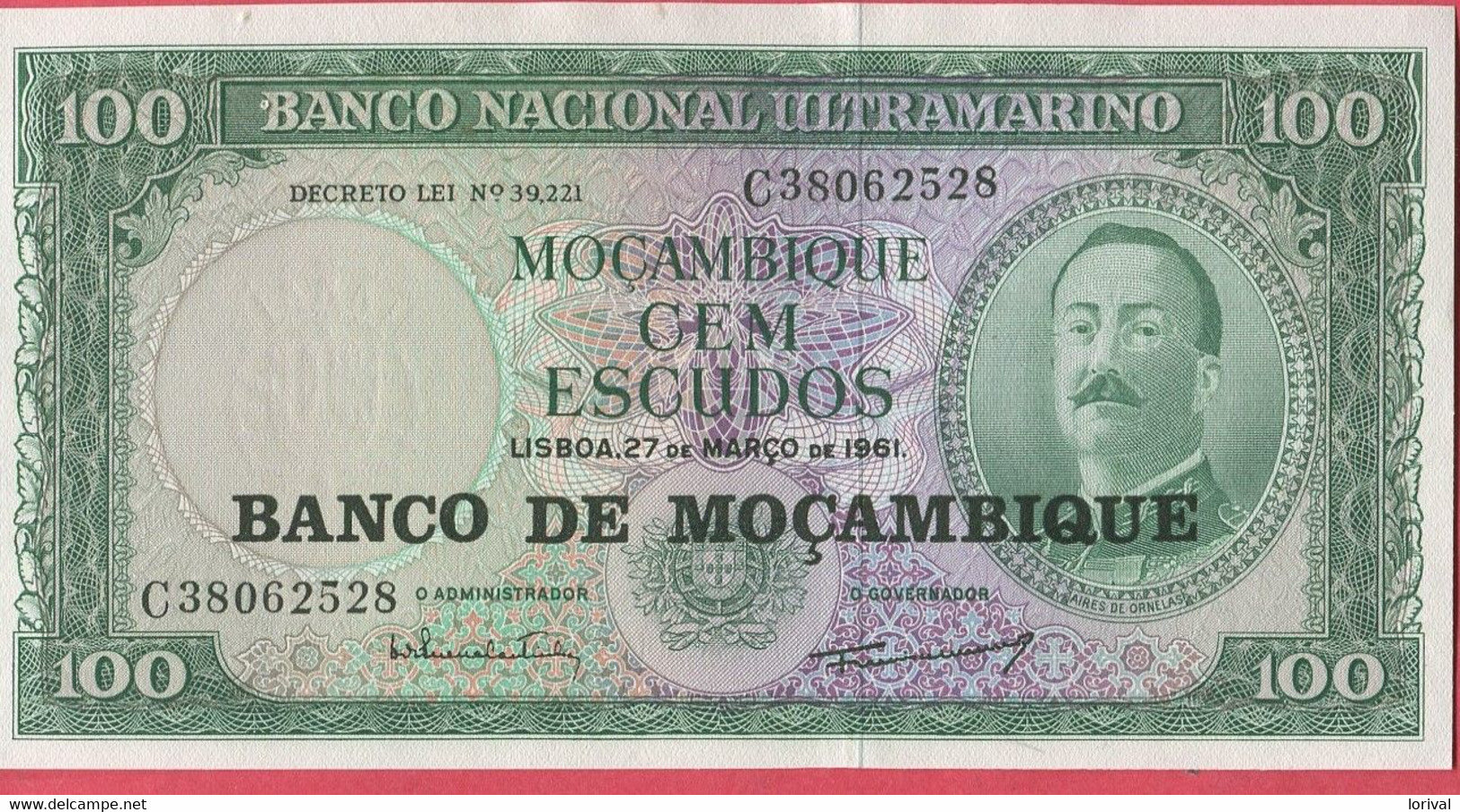 100 Escudos 27/3/61 Neuf  8 Euros - Mozambique